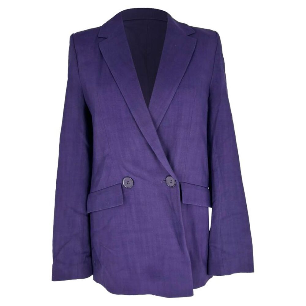 Galvan London Boyfriend Blazer in Purple Viscose